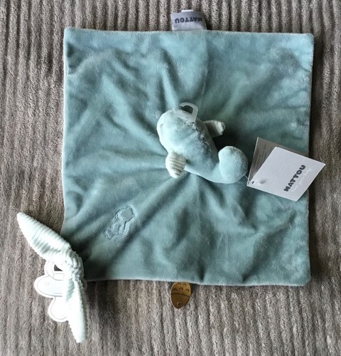 Doudou baleine sally bleu - baleine,