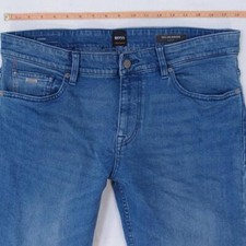 Hommes HUGO BOSS 020 DELAWARE Ajusté Straight Élasthanne Bleu Jeans W34 L32