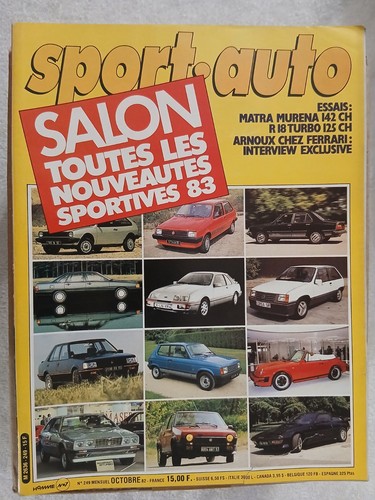 Sport auto 249 1982 - sport, 10/1982