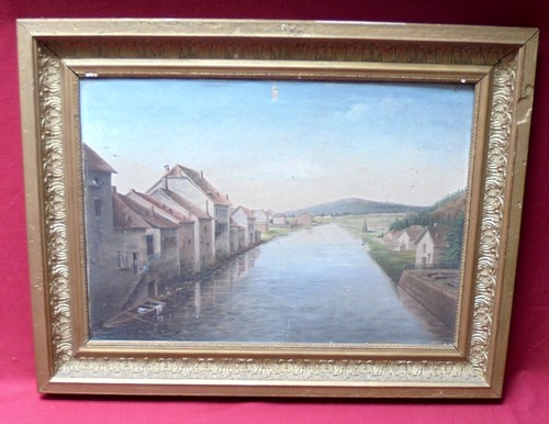 Huile sur toile maisons - toile, "maisons