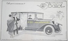 Original 1924 CAR BALLOT TWO LITER TOURISM ART DECO AD PUB