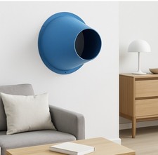 RARE Vtg Ikea PS Hofors Blue Speckled Wall Mounted Modern Storage Cone 2005