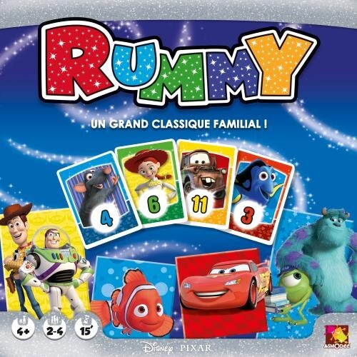 Jeu rummy disney - disney, neuf