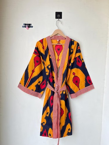 Robe kimono courte coton - robe,