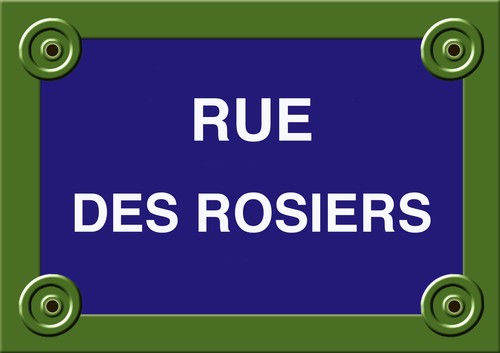 Replica paris plaque rue des - paris,