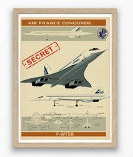 Affiche Vintage Concorde Air