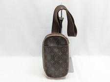 LOUIS VUITTON Monogram Pochette Gange Shoulder Body Bag Brown M51870 CA1000 Auth