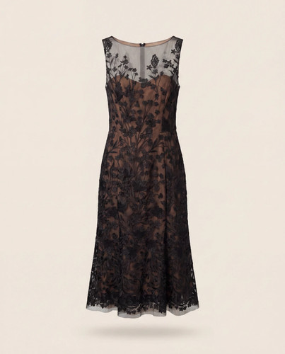 Robe midi tulle - , noir