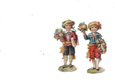 4 anciens chromos découpis