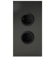 Prise D'Angle Gun Metal 20x11,5x5,9cm Prise De Cuisine 3600W Prise Double IP20