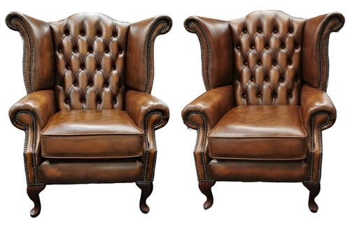 Fauteuils chesterfield scroll - fauteuils,