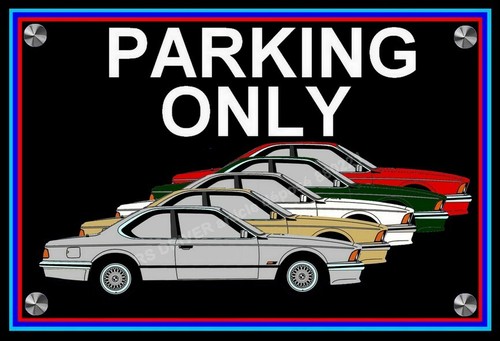 Plaque parking only bmw - parking,