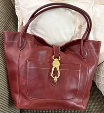Dooney Bourke Dark Red Bordeaux Florentine Leather Large Hobo Sac Tote Bag