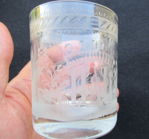 Rare verre gravé - rare, à