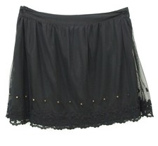 I CODE Jupe courte voile dentelles femme noir Divine Idylle noire QA27400402