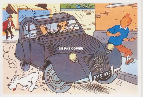Citroen 2cv tintin - 2cv, cv