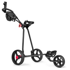 Chariot de Golf à 3 Roues Pliable avec Poignée Réglable Carte de Pointage Porte