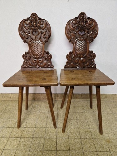 Ancienne paire chaises - ancienne, de