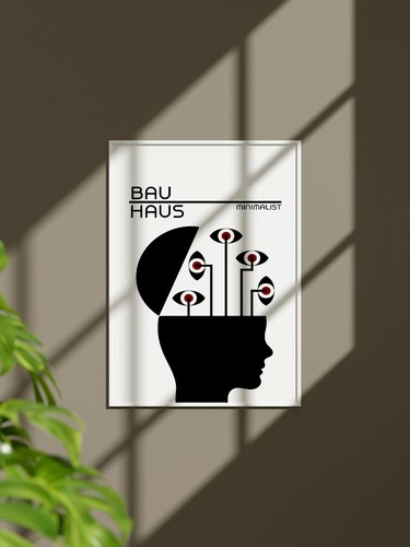Affiche bauhaus minimaliste - affiche,