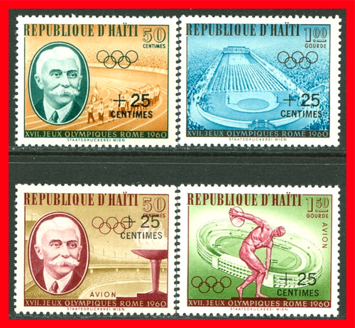 Haiti semi postal air post - &,