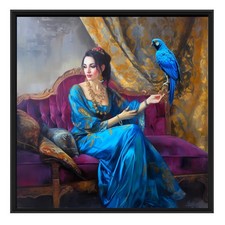 🌴✨ Exposition Osmose Gallery Bruxelles - Voyage en Bleu - 30x30 cm