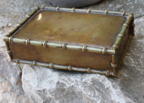 Rare boite bronze décor - boite, a