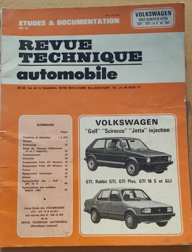 Revue technique volkswagen - technique,