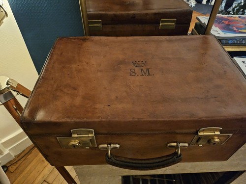 Valise ancienne cuir - ancienne,