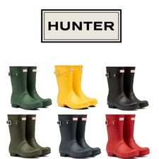 Hunter Original Short Femme Divers Couleurs Court Pluie Bottes Taille UK 3 - 8