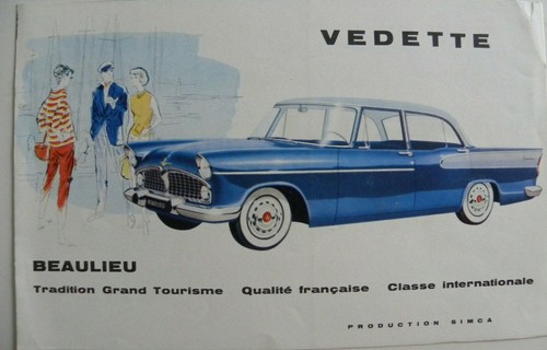 Brochure simca vedette - brochure,