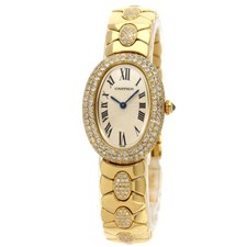 CARTIER Baignoire SM Diamond Watches 1920 K18 Yellow Gold/K18YGxDiamond Ladies