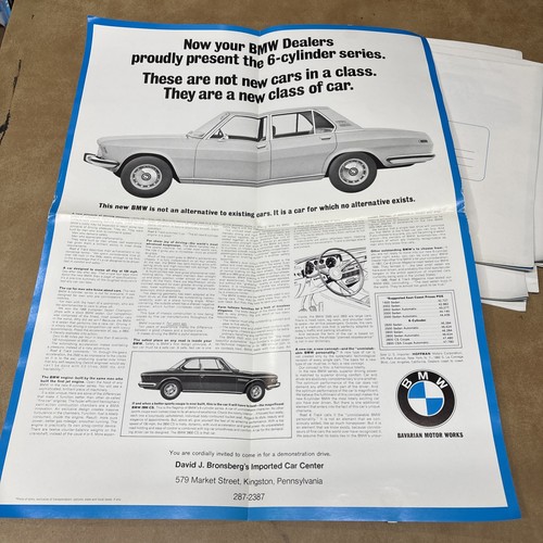 1969 bmw poster mailer - poster,