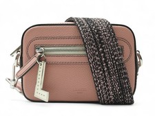 NEUF SAC A MAIN LANCEL CARA CAMERA A10505 BANDOULIERE EN CUIR GRAINE ROSE 650€