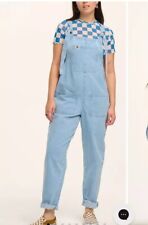 Lucy & Yak Organic Cotton Dungaree Bib Overalls XS Long Boho Hippie Light Denim