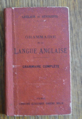 Livre scolaire 1901 - , grammaire