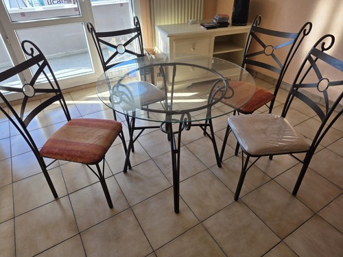 Table ronde verre avec - ronde,