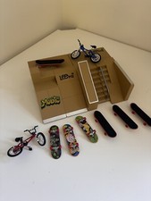 Finger board skate park with 7 boards and 2 bikes Great condition