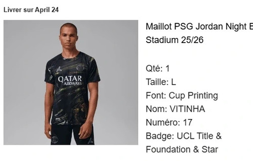 Maillot psg jordan - jordan, night