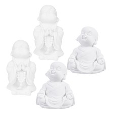  4 Pcs Buddha Zen Statue Home
