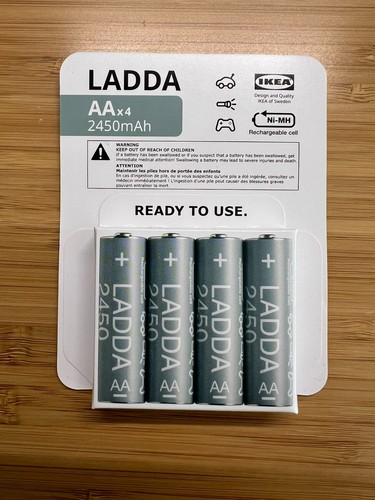 New ikea ladda rechargeable - new,