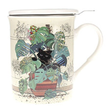 Tisanière en porcelaine chat