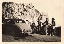 OLD NICE LITTLE BLACK AND WHITE PHOTO ANTIQUE CARS AND BICYCLES