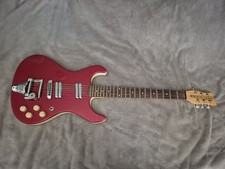 RARE 1990s Danelectro Hodad Electric Guitar Metallic Red Bigsby Tremolo Lipstick