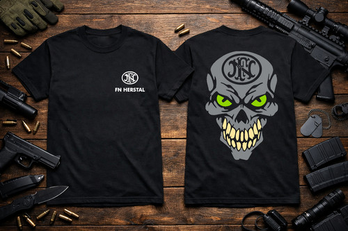 Herstal skull t shirt - fn,