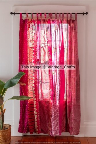 Rideau indien vintage sari