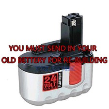 Re-build service for Bosch BAT030, BAT031, BAT240, BAT29 24-Volt NiCad Battery