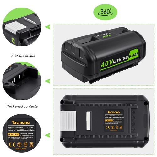 40v 8ah ion - li-ion, pour