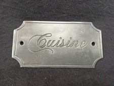 plaque vintage CUISINE acier