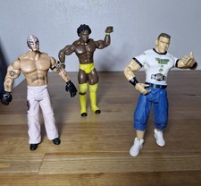 Lot 3 Figurines Catch WWE Mattel Basic - John Cena, Rey Mysterio, R-Truth