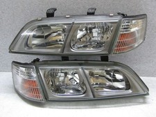 1995 2001 JDM NISSAN PRIMERA P11 INFINITY G20 SILVER CHROME HEADLIGHT SET OEM